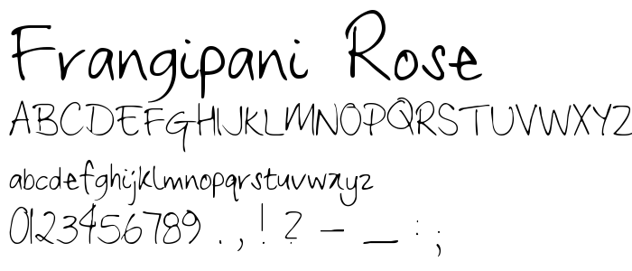 Frangipani Rose font